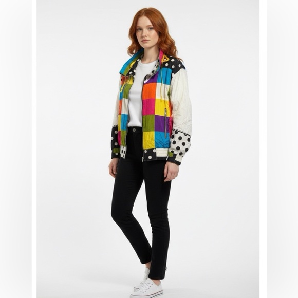 Gallery Jackets & Blazers - Nieman Marcus Vintage Gallery Multicolor Patchwork Bomber Jacket